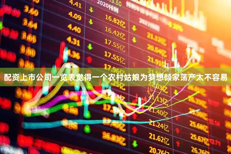 配资上市公司一览表觉得一个农村姑娘为梦想倾家荡产太不容易