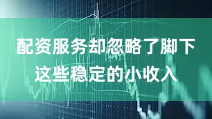 配资服务却忽略了脚下这些稳定的小收入